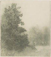 KG 18255
<br/>
Landschap met den bij een wei
<br/>
<em>Nachenius, Jan Coenraad (1890-1987)</em>